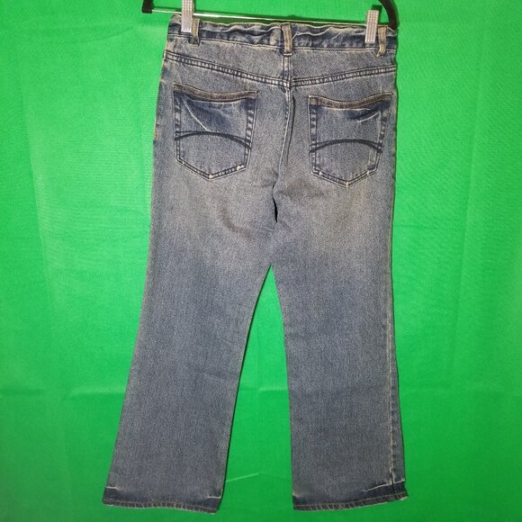 OP Jeans Youth 14 Bootcut Blue Baggy Fit Denim Wide Leg Skater Y2K Retro Vintage - Picture 2 of 10